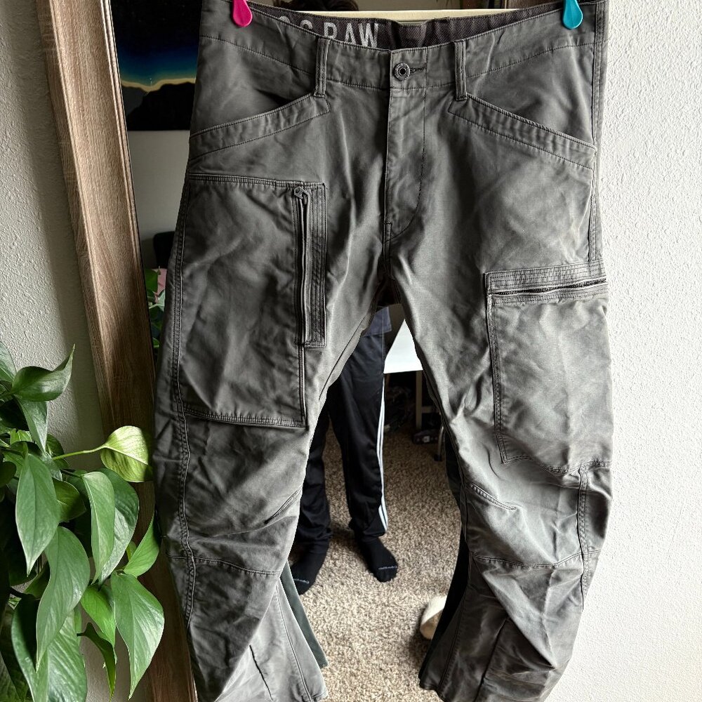 Gstar Grey Cargo Pants - 34W x 32L